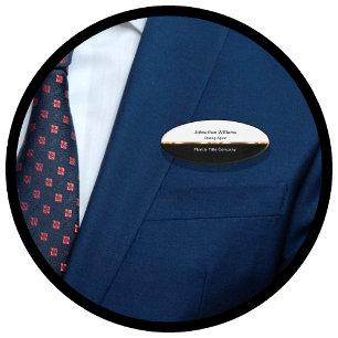 Classy Real Estate Title Company Staff Name Tag