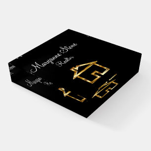 Classy Realtor Gold House Office Desk Paperweight