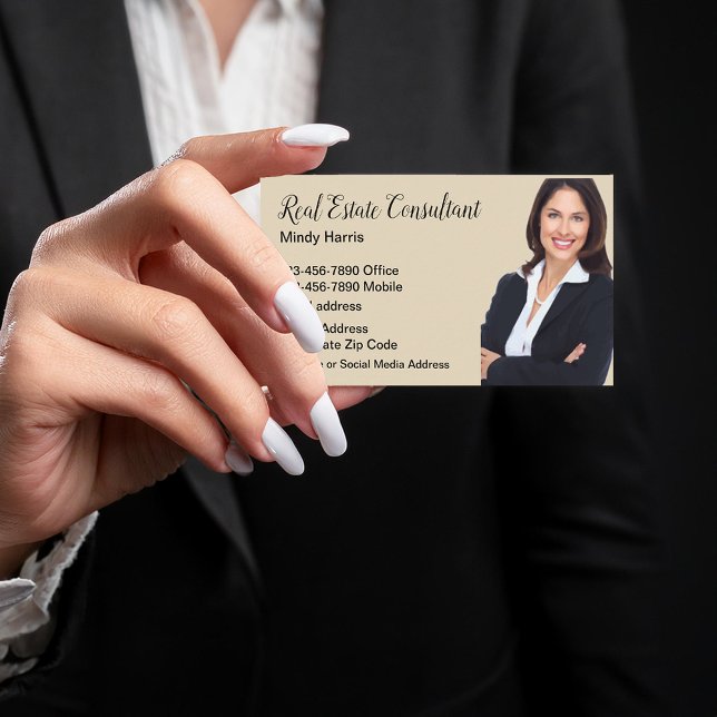 Classy Realtor Photo Template Business Card (Creator Uploaded)