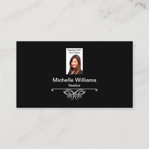 Classy Realtor Photo Template Business Cards