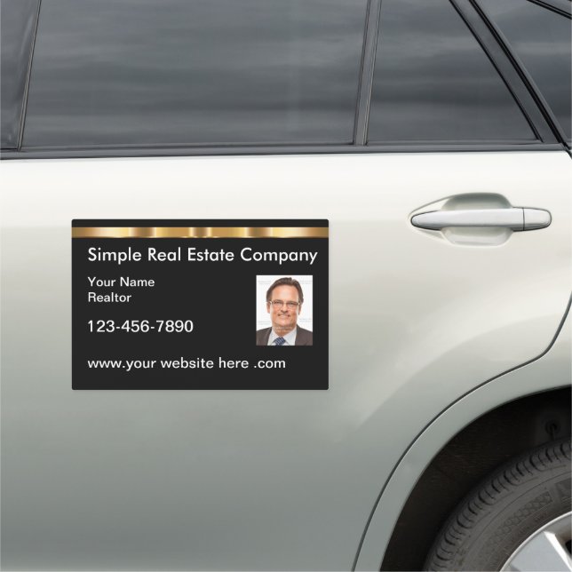 Classy Realtor Photo Template Car Magnet (In Situ)