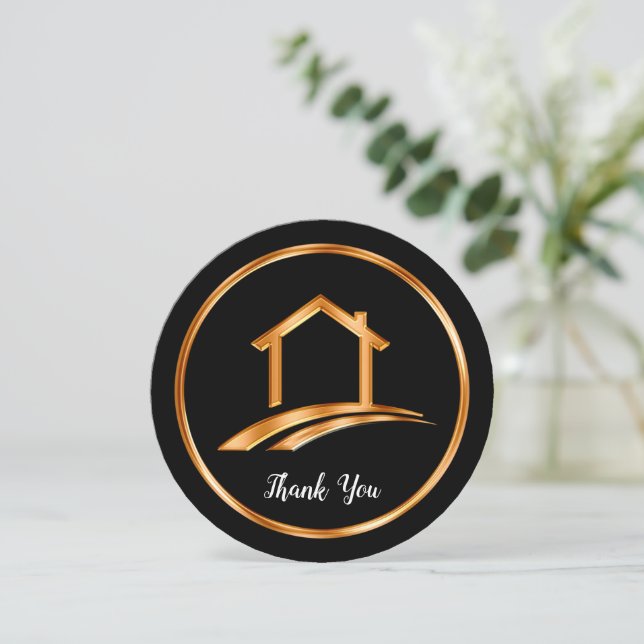 Classy Realtor Referral Thank You Cards (Standing Front)