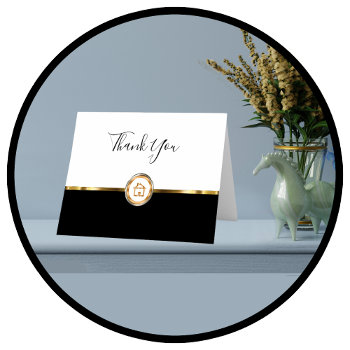 Classy Realtor Thank You Cards by Luckyturtle at Zazzle