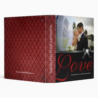 Classy Red and Black Wedding Photo Album Binder