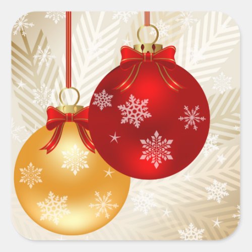 Classy Red and Gold ornaments Stickers