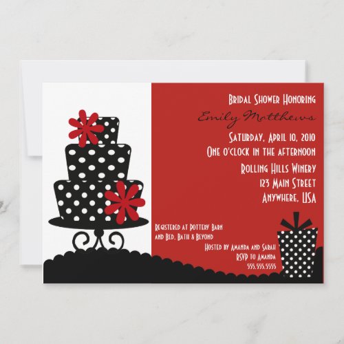 Classy Red &amp; Black Invitation
