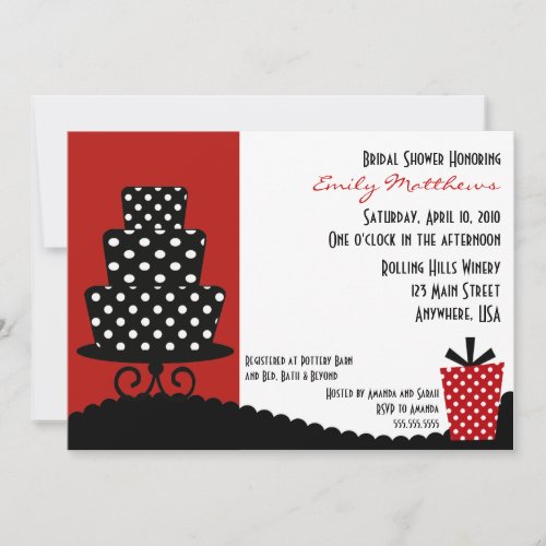 Classy Red &amp; Black Invitation