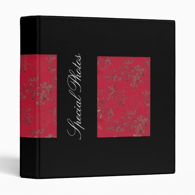 Classy Red/Black Photo Album Binder (Front/Spine)