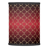 Classy Red Blend and Gold Quatrefoil Pattern Lamp Shade (Left)