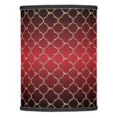 Classy Red Blend and Gold Quatrefoil Pattern Lamp Shade (Front)
