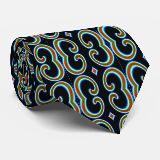 Classy - Red Green Yellow Blue Neck Tie (Rolled)