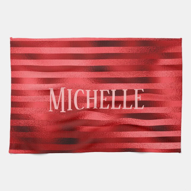 Classy red kitchen towel (Horizontal)