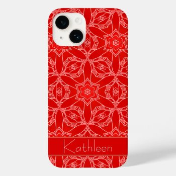 Classy Red Lace Case-mate Iphone 14 Case by anuradesignstudio at Zazzle