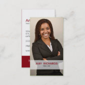 Classy Red Photo Real estate  businesscards Business Card (Front/Back)