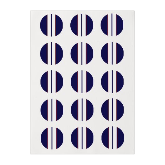 Classy Red, White, and Blue Racing Stripes Edible Frosting Rounds (Sheet)