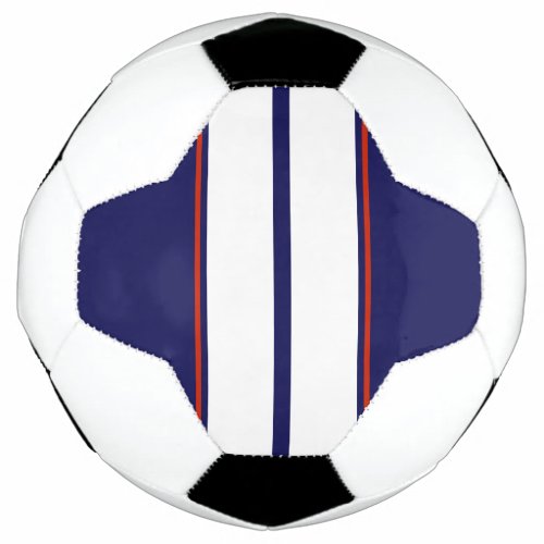 Classy Red White and Blue Racing Stripes Soccer Ball