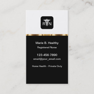 Classy Registered Nurse Business Cards