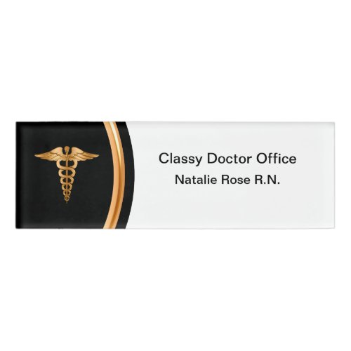 Classy Registered Nurse Doctor Office Staff Name Tag