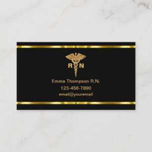 Classy Registered Nurse Medical Business Cards
