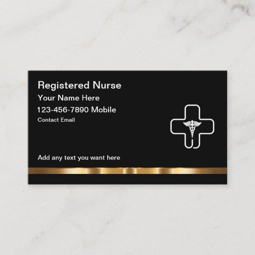 Classy Registered Nurse Medical Business Cards