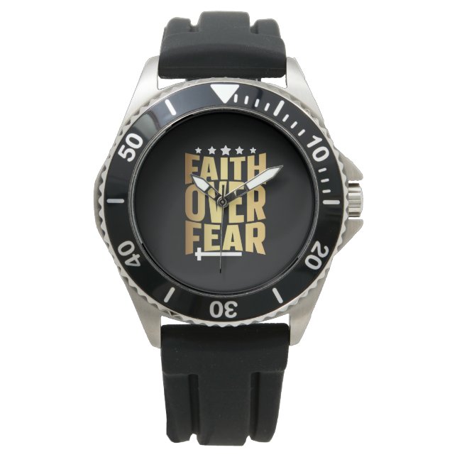 Classy Religious Faith over fear  Watch (Front)