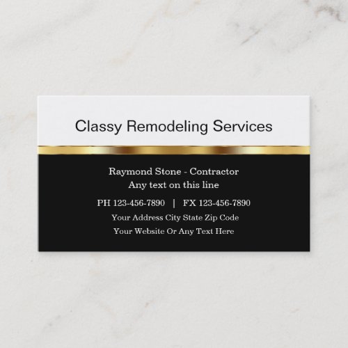 Classy Remodeling Business Cards