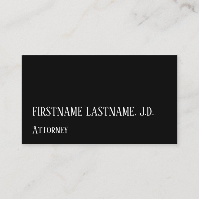 Classy & Respectable Attorney Business Card (Front)