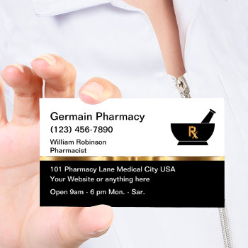 Classy Retail Or Online Pharmacy Business Card by Luckyturtle at Zazzle