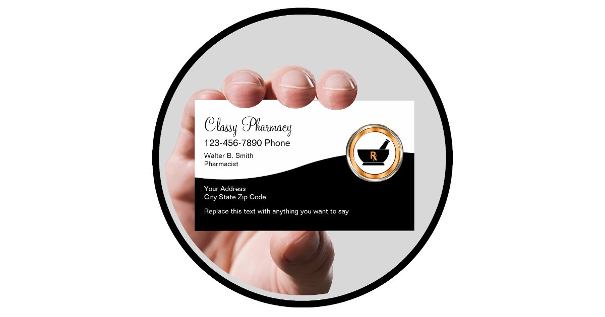 Classy Retail Pharmacy Business Card | Zazzle