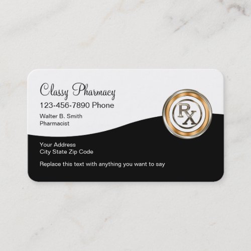 Classy Retail Pharmacy Design Business Card