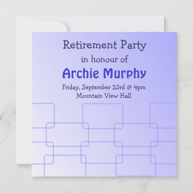 Classy Retirement Party Invitation (Front)