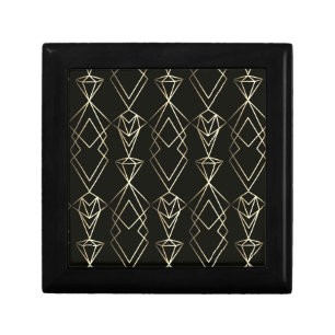Classy Retro Design in Black and Gold Gift Box