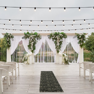 Classy Retro Design in Black and Gold  Outdoor Rug