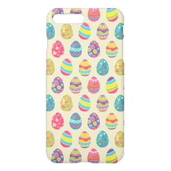 Classy Retro Easter Eggs Happy Easter Day Iphone 8 Plus/7 Plus Case by ZeraDesign at Zazzle