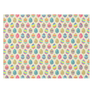Classy Retro Easter Eggs Happy Easter Day Tablecloth