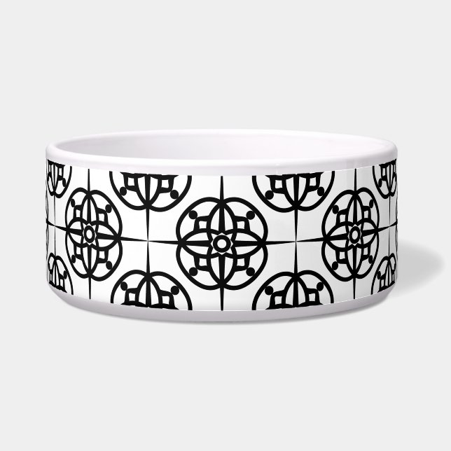 Classy Retro Vibe Geometric Pattern Bowl (Front)