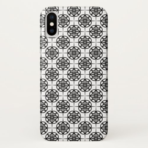 Classy Retro Vibe Geometric Pattern iPhone X Case