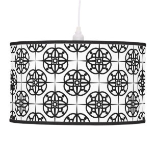 Classy Retro Vibe Geometric Pattern Hanging Lamp