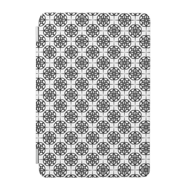 Classy Retro Vibe Geometric Pattern iPad Mini Cover (Front)