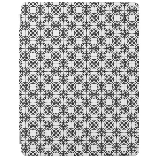 Classy Retro Vibe Geometric Pattern iPad Smart Cover (Front)