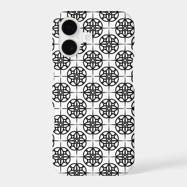 Classy Retro Vibe Geometric Pattern Iphone Case (Back)