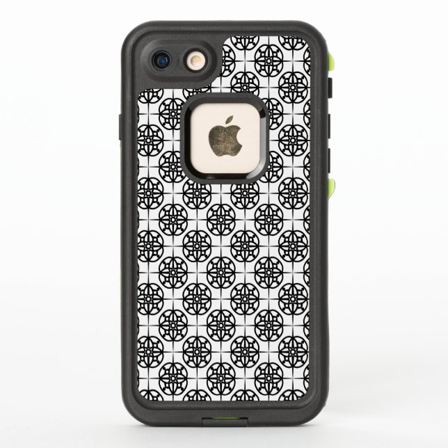 Classy Retro Vibe Geometric Pattern LifeProof iPhone Case (Back)