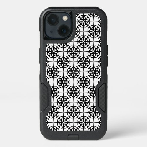 Classy Retro Vibe Geometric Pattern iPhone 13 Case