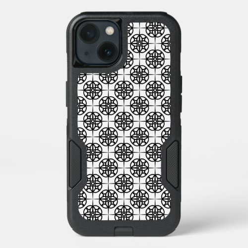 Classy Retro Vibe Geometric Pattern iPhone 13 Case