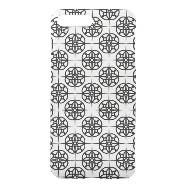 Classy Retro Vibe Geometric Pattern Uncommon iPhone Case (Back)