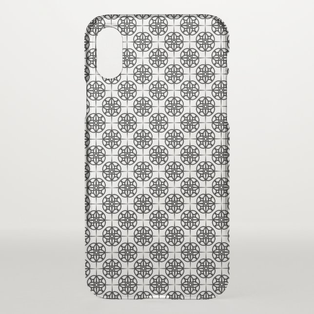 Classy Retro Vibe Geometric Pattern Uncommon iPhone Case (Back)