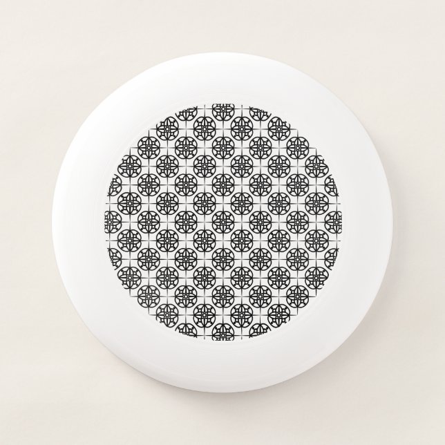 Classy Retro Vibe Geometric Pattern Wham-O Frisbee (Front)