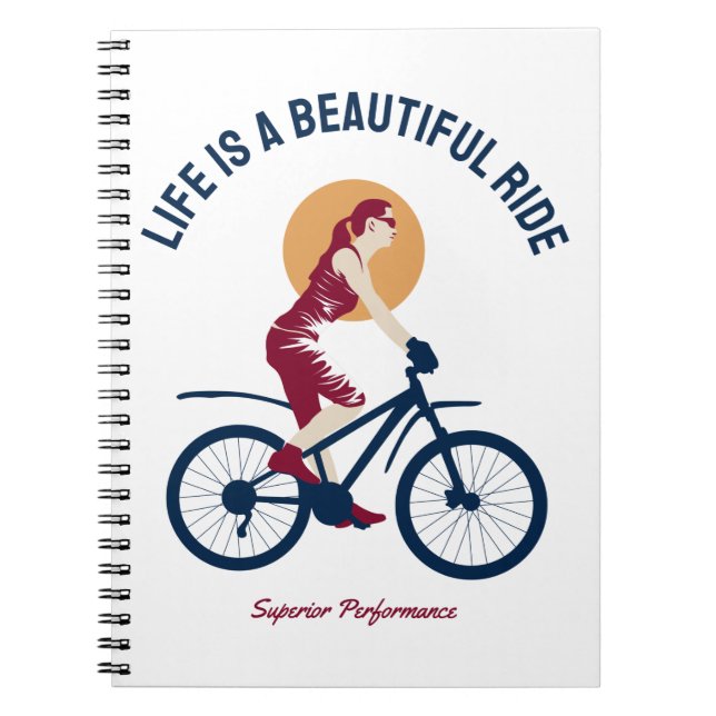 Classy Rider - Life is a Beautiful Ride Notebook (Front)