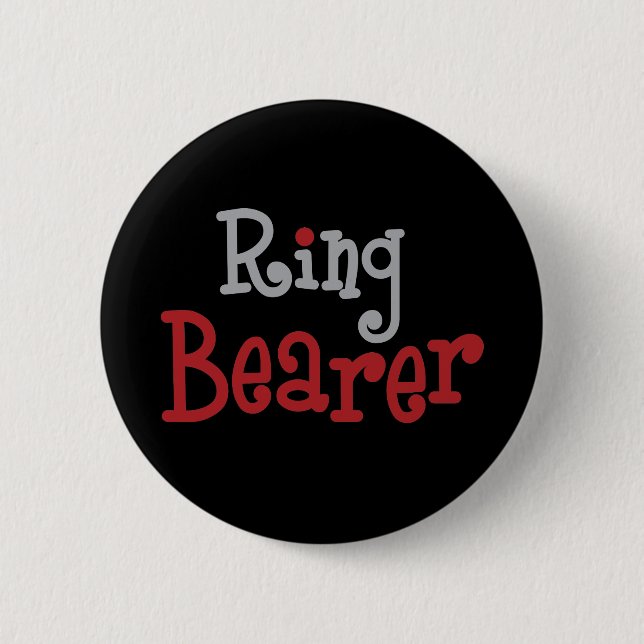 Classy Ring Bearer Pinback Button (Front)