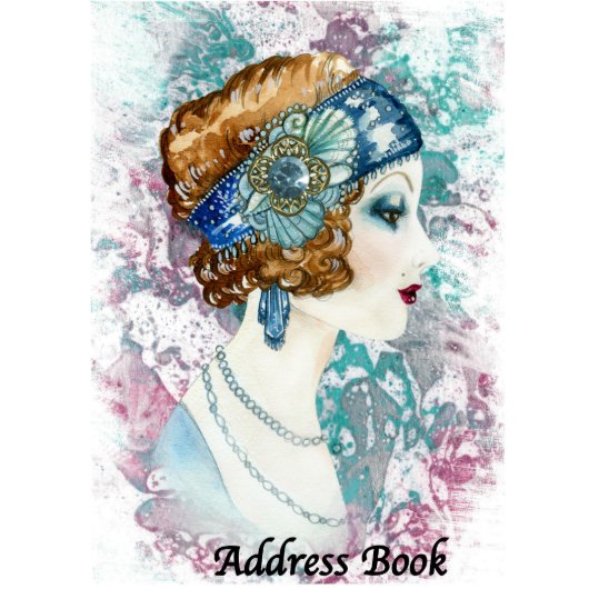 Classy Roaring Twenties 5" X 7" Phone Address Book (Front)